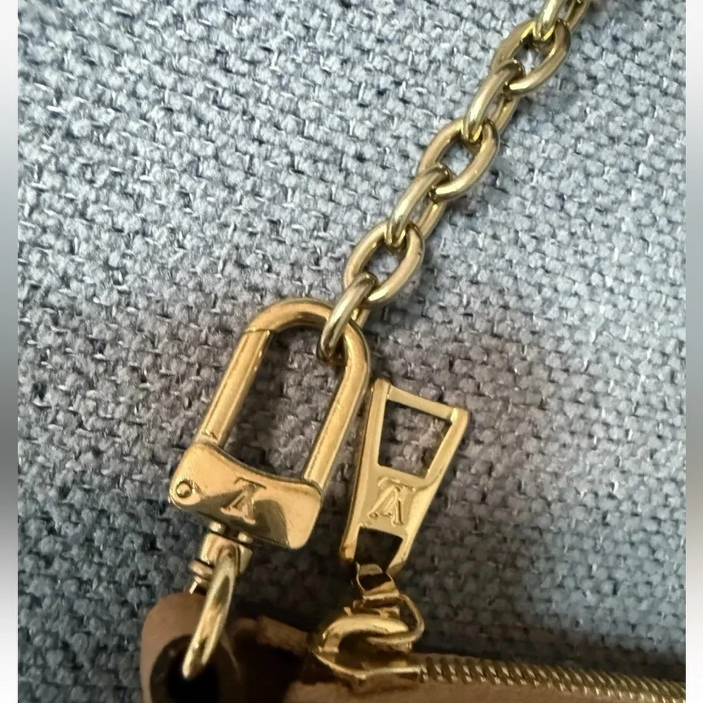 Louis Vuitton pochette accessoires bicolor arizona beige